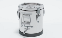 Термос 4 л Keepfood полностью нержавеющий прорезиненное основание с краном