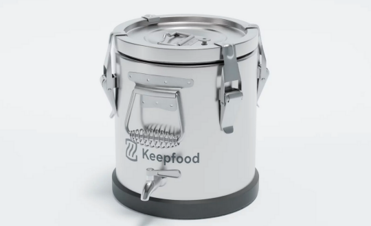 Термос 4 л Keepfood полностью нержавеющий прорезиненное основание с краном