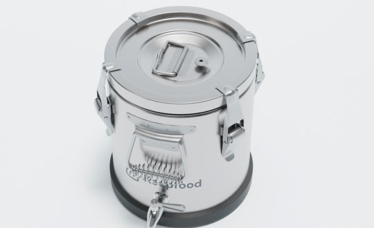 Термос 4 л Keepfood полностью нержавеющий прорезиненное основание с краном