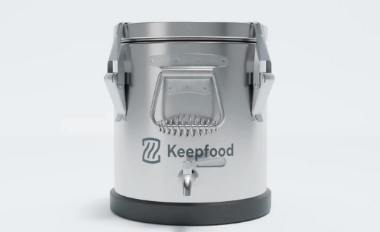 Термос 4 л Keepfood полностью нержавеющий прорезиненное основание с краном