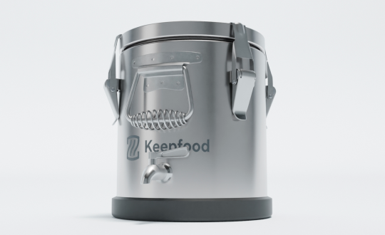 Термос 4 л Keepfood полностью нержавеющий прорезиненное основание с краном