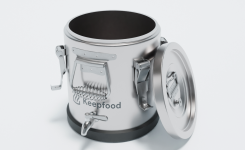 Термос 4 л Keepfood полностью нержавеющий прорезиненное основание с краном